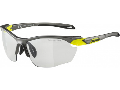 ALPINA Cyklistické brýle TWIST FIVE HR VL+ titanová-neon žlutá