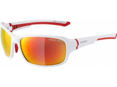 ALPINA LYRON glasses white-red, lenses: red mirror