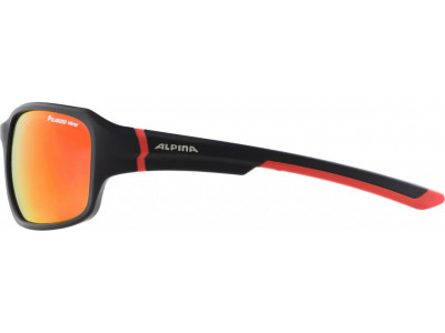 ALPINA Brille LYRON P matt schwarz-rot, Gläser: polarisiert rot