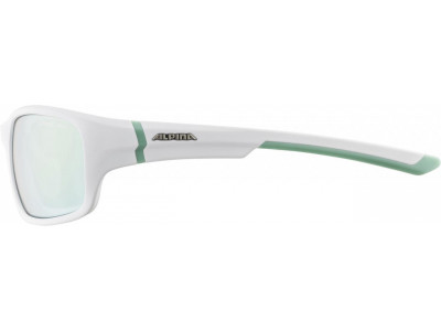 ALPINA Brille LYRON S weiß-pistazie matt, Gläser: smaragd verspiegelt