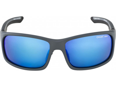 ALPINA Brille LYRON S anthrazit-schwarz matt, Gläser: blau verspiegelt