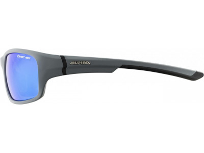 ALPINA Glasses LYRON S charcoal gray-black matte, lenses: blue mirror