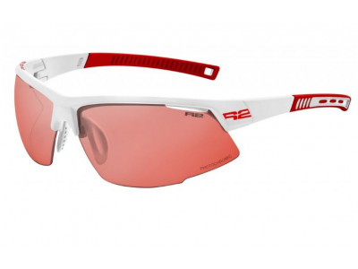 R2 Racer glasses, white/red matte, photochromic