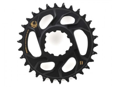 SRAM Eagle X-SYNC 2 chainring, Direct Mount, 32z, 6 mm offset, gold, disassembled from bicycle