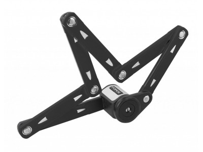 FORCE Fold lock, folding, with holder, 80 cm, 6 links, black