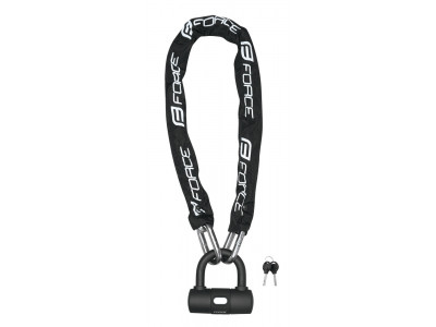 Force lock, chain, 100 cm / 10 mm, black