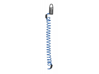 FORCE Lock Mic, spiralat, codificat, 120 cm / 3 mm, albastru