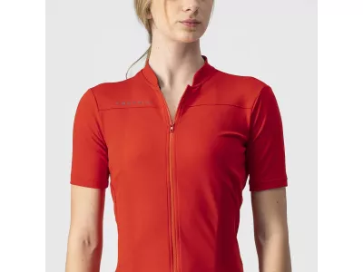 Damska koszulka rowerowa Castelli ANIMA 3 w kolorze czerwony/czarnam