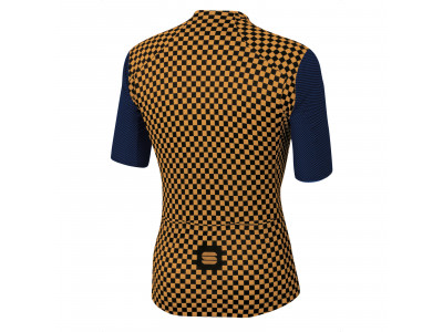 Koszulka rowerowa Sportful Checkmate niebiesko-złota