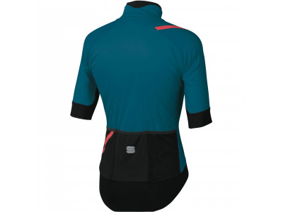 Jachetă Sportful Fiandre Pro cu mâneci scurte albastru închis
