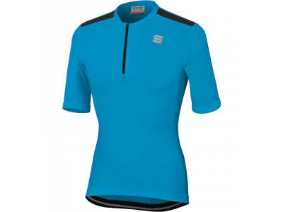 Sportos Giara trikó rövid cipzárral, kék színű