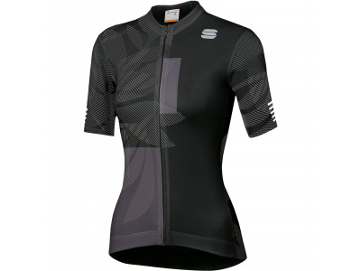 Damska koszulka rowerowa Sportful Oasis w kolorze czarno-antracytowo-białym