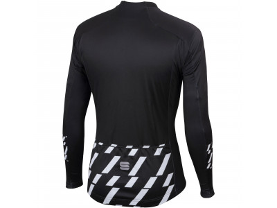 Tricou Sportful Tec-Trix cu mâneci lungi negru/alb