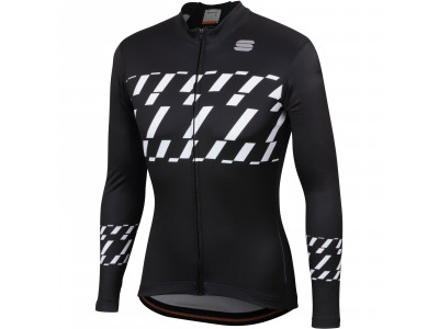 Tricou Sportful Tec-Trix cu mâneci lungi negru/alb