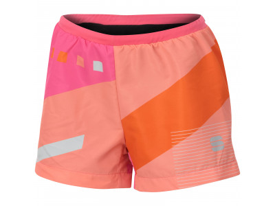 Sportos TRAINING női rövidnadrág rózsaszín/narancssárga