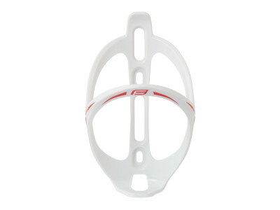 FORCE Get bottle bottle cage, plastic, white-red, gloss