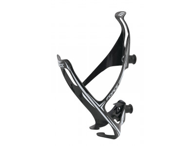 FORCE Carbon bottle bottle cage, black and white, gloss