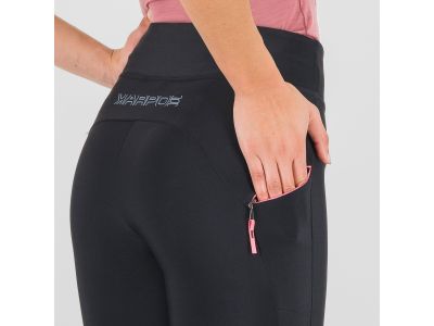 Pantaloni de dama Karpos EASYGOING WINTER, negru/roz fluo