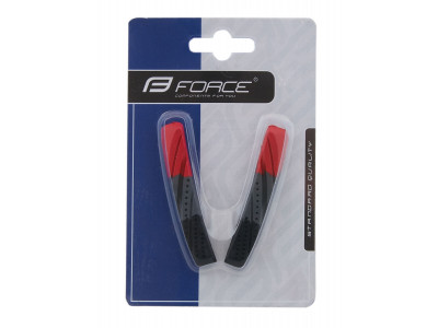 FORCE Rubber bands, spare, 70 mm, red-grey-black