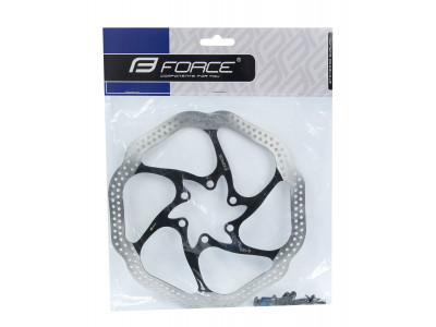 FORCE Disc 3 160 mm, 6 holes, black-silver