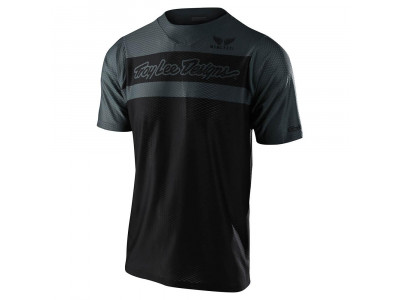Tricou pentru bărbați Troy Lee Designs Skyline Air S/S Factory, cu mânecă scurtă, negru/gri