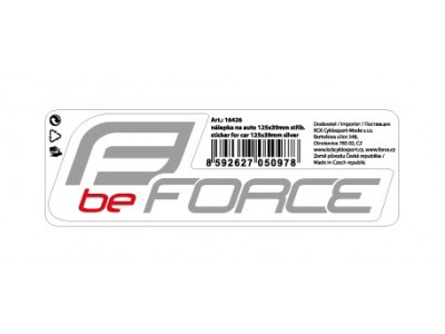 FORCE Car sticker, 125 x 39 mm, gray