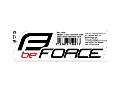 FORCE Car sticker, 125 x 39 mm, black