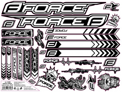 FORCE Stickers Free, for frame, 37 x 27 cm, UV varnish, black and white