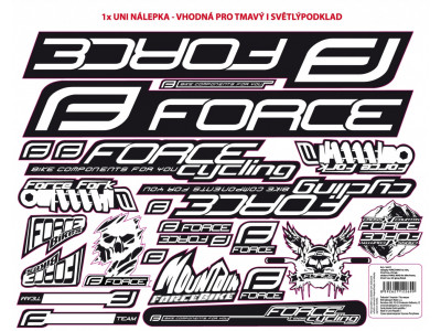 FORCE Stickers Mad, for frame, 37 x 27 cm, UV varnish, black and white