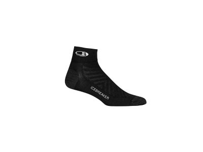 icebreaker Run+_Ultralight Mini ponožky, čierna/biela