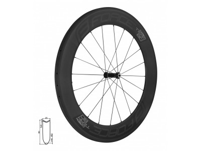 FORCE Team SP Carbon 80 front wheel, galusc