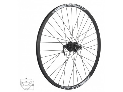 FORCE Basic Disc MTB 26&quot; zadní kolo, náboj Shimano, QR, Spline