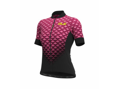 ALÉ SOLID HEXA dámský dres, black/fluo pink