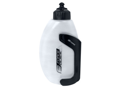 FORCE Quick Zeitfahrflasche 0,58l mit Halter, klar