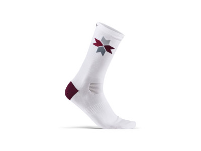 Craft Spécialiste Cool ponožky, bílá/růžová