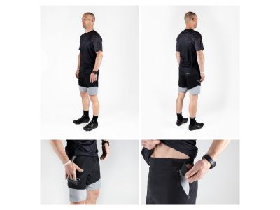 FORCE Storm Shorts mit Insert, schwarz/grau