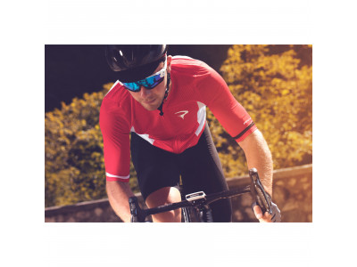 Koszulka rowerowa Pinarello AERO Think Asymmetric czerwono-biała