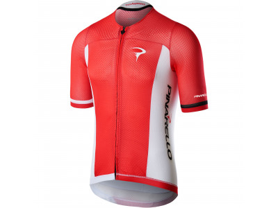 Koszulka rowerowa Pinarello AERO Think Asymmetric czerwono-biała