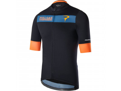 Pinarello FUSION jersey T-writing black / blue / yellow