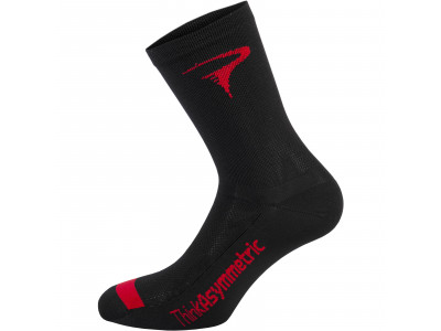 Pinarello Logo Think Asymmetrische Socken schwarz/rot