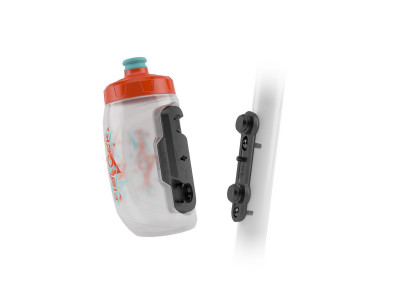 Butelka dla niemowląt Fidlock TWIST SET, 450 ml, przezroczysta + podstawa w ramce