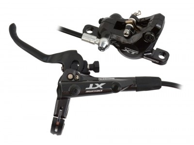 Shimano brake hydr. XT M8000 front black Post Mount 1000mm serpentine + plate. G02A