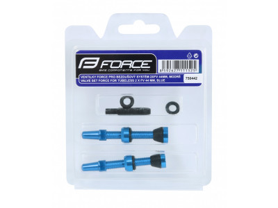 FORCE tubeless presta valves 44 mm, blue