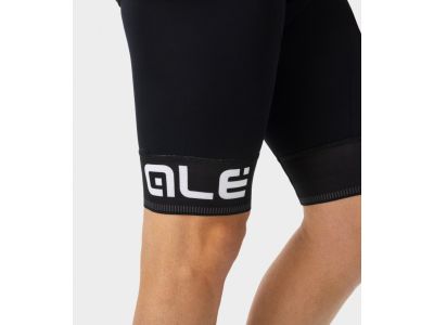 ALÉ Solid Corsa Shorts mit Trägern, schwarz/weiß