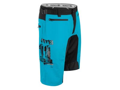 FORCE MTB-11 shorts with removable inner shorts, blue