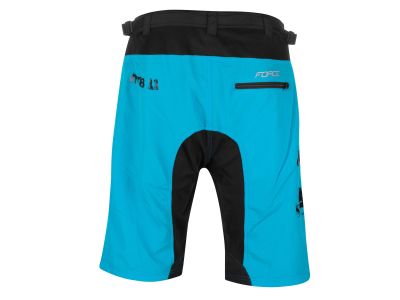 FORCE MTB-11 shorts with removable inner shorts, blue