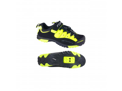 FORCE Tourist MTB cycling shoes black-fluo