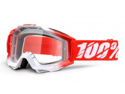 100% Accuri AAA MX-Brille rot-weiß
