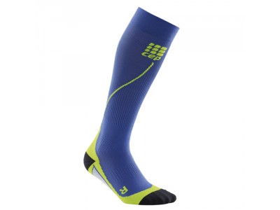 Șosete de compresie Cep pentru alergare bărbați violet albastru/verde