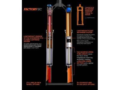 FOX fork 32 FLOAT SC Factory 29&quot; 100mm Orange Boost 2020